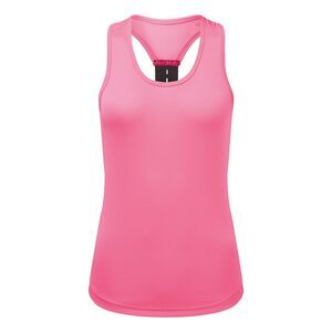 TriDri Womens/Ladies Performance Backstrap Tank Top / Lightning Pink